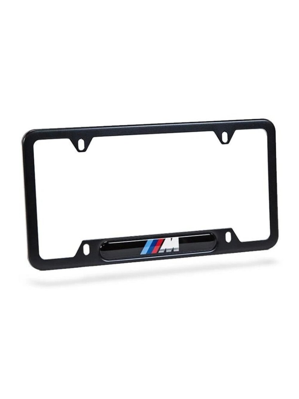 Brand New Genuine BMW M Stainless Steel Black License Plate Frame